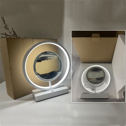 Table Lamp with 3D LED Flowing Sand Art