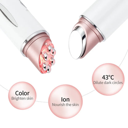 LED Eye and Face Massager with Heat and Vibration – USB Rechargeable, 43°C