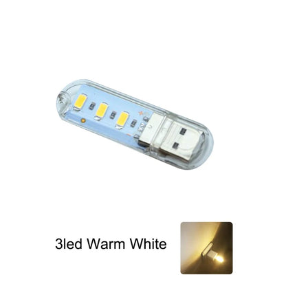 Compact USB LED Reading Light | Night Lamp for Laptop, Power Bank & PC | 5V, 3–24 LEDs