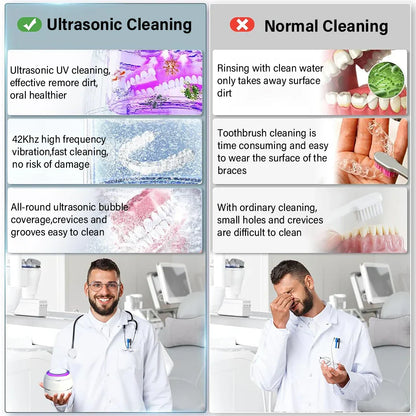 UV Ultrasonic Cleaner for Braces and Dental Appliances