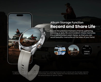 Smartwatch with 1.58" AMOLED Screen, Bluetooth Calling, 100+ Sports Modes & 24-Hour Health Tracking