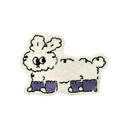 Rabbit-Themed Area Rug in Taalita Design