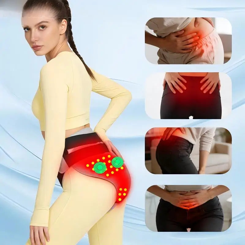 Women’s Heated Briefs with Red Light Therapy – Period Heating Underwear, 3 Heat Settings & Lower Abdomen Comfort