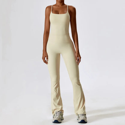 2-Piece Women's Workout Outfit - Breathable Leggings and Sports Bra Set