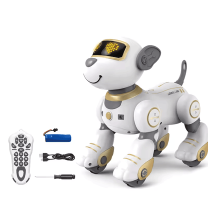 Interactive Remote Control Robot Dog with Music, Lights and Tricks