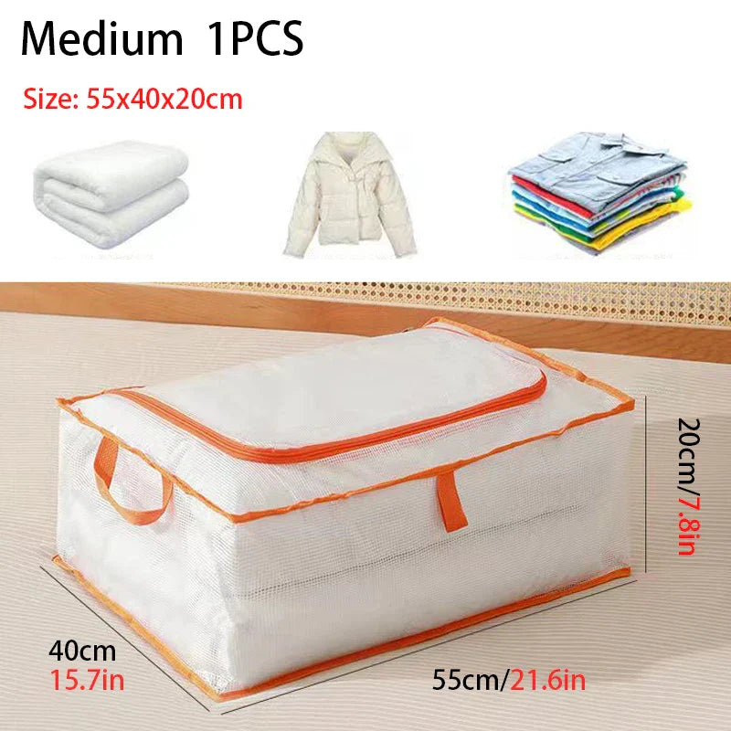 Storage Bag for Bedding - Foldable with Dust and Moisture Protection - Large Capacity