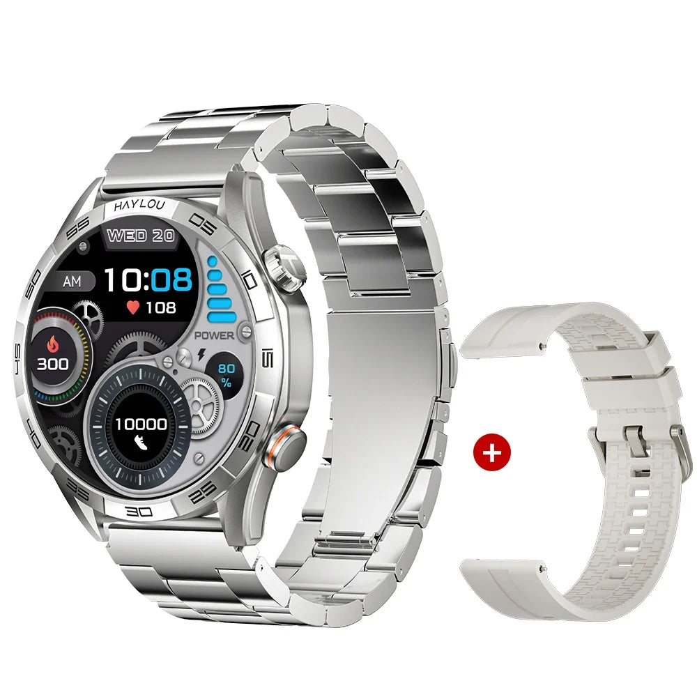 Smartwatch with 1.58" AMOLED Screen, Bluetooth Calling, 100+ Sports Modes & 24-Hour Health Tracking