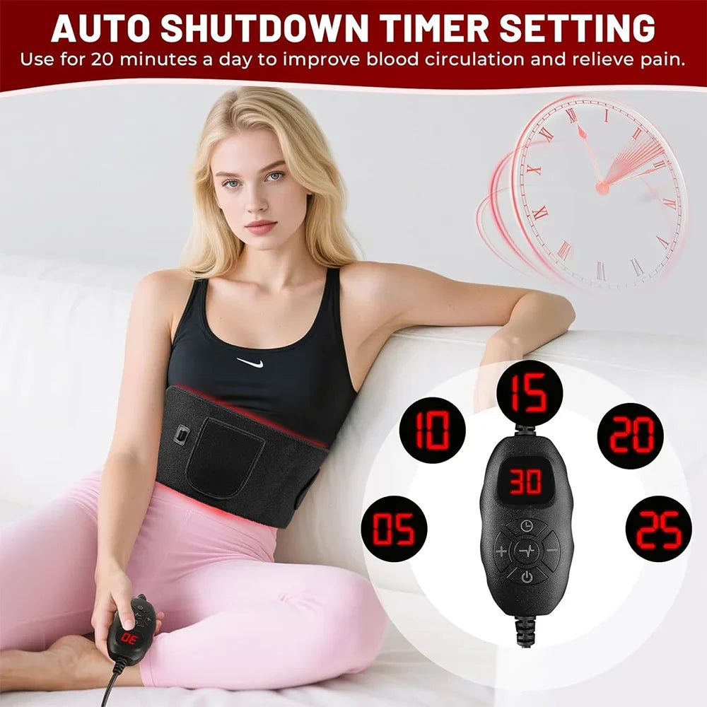 Infrared Light Therapy Wrap for Pain Relief – 660nm & 850nm Belt for Back, Waist, Shoulders & Joints