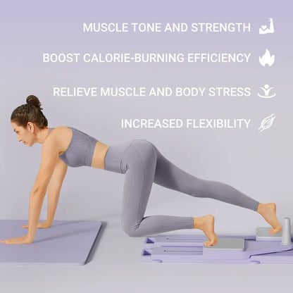 Core and Leg Workout Board with Resistance Bands, Knee Pads & Silent Rollers - 3-in-1 Ab Machine and Ski Trainer