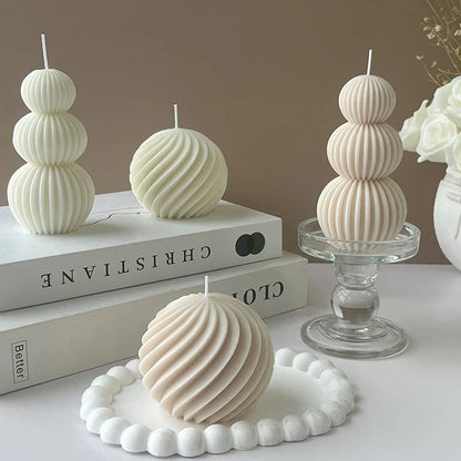 Geometric Candle with Golf Ball Design and Scent