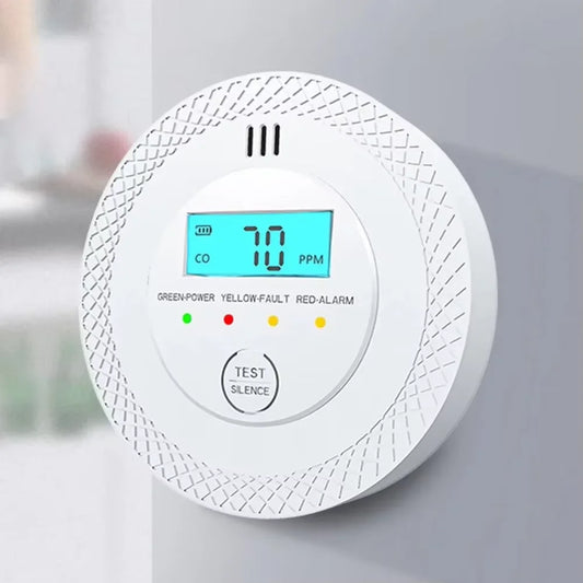 Wireless CO and Smoke Detector with LCD Display and Alarm