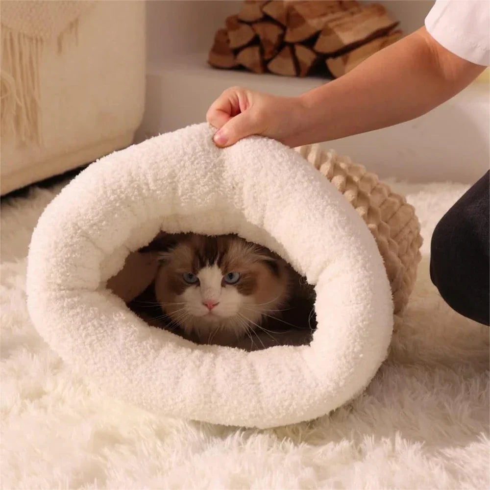 Cozy 3-Layer Pet Sleeping Bag for Cats & Small Dogs