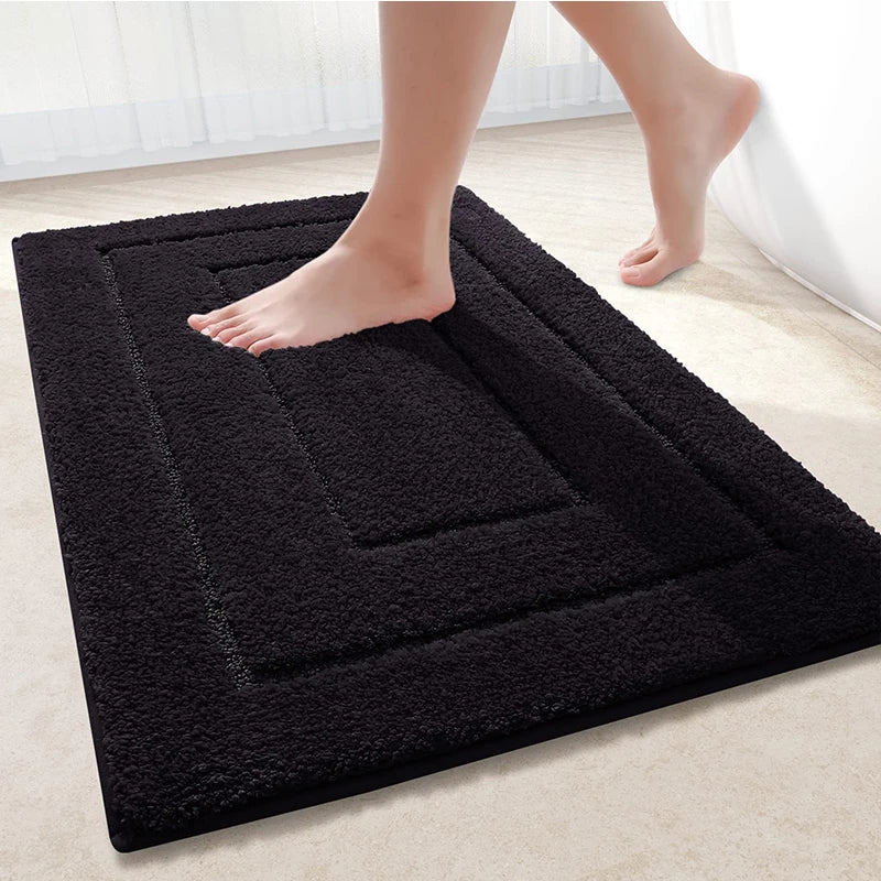 Non-Slip Microfiber Bath Mat – Soft Double Layer for Comfort and Absorbency