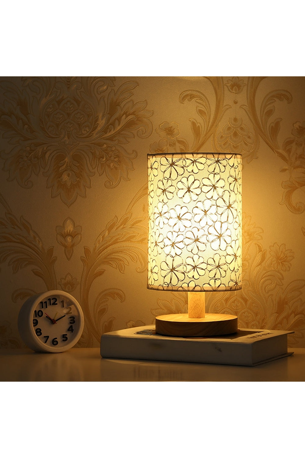 Elegant Fabric Shade Table Lamp | LuminaGlow