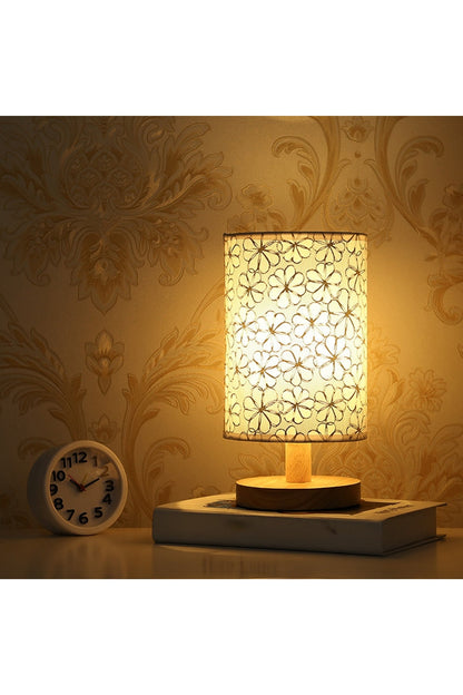 Elegant Fabric Shade Table Lamp | LuminaGlow