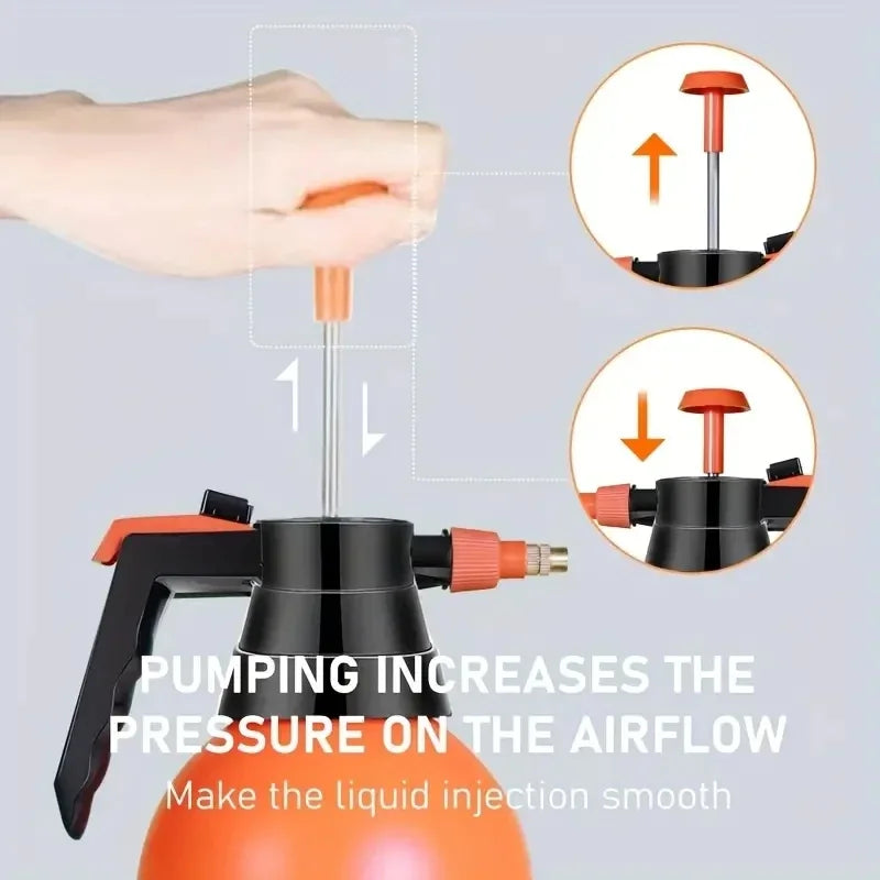 2L Spray Bottle with Adjustable Nozzle – Hand Pump for Garden & Houseplants