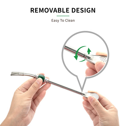 Reusable Yerba Mate Straws Set with Stainless Steel Bombilla and Brushes