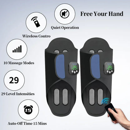 Remote-Controlled Foot Massaging Slippers – 10 Modes, 29 Intensities, 4 Pads, USB-C Rechargeable