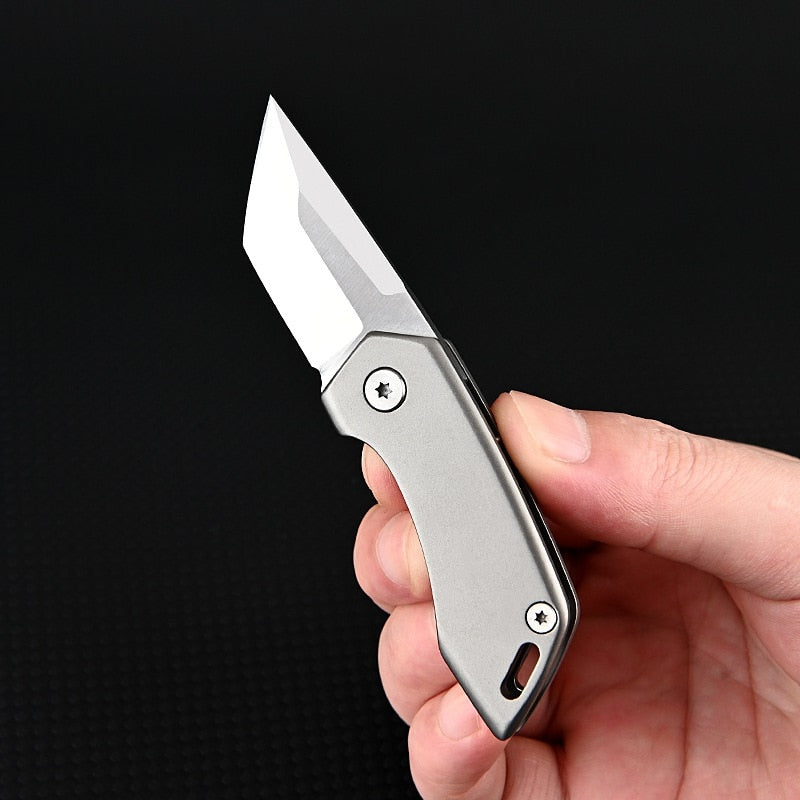 Titanium Alloy Keychain Knife - Compact Bag Tool
