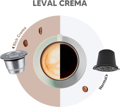 Stainless Steel Coffee Capsules for Nespresso OriginalLine – Refillable, Dishwasher Safe, Eco-Friendly