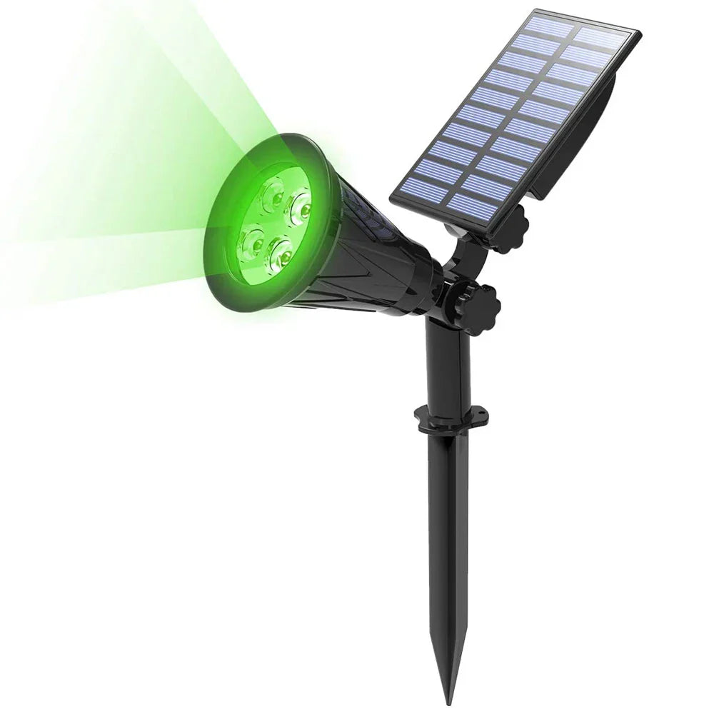 Solar LED Garden Light in Green | Waterproof IP65 | Outdoor Wall & Lawn Lighting