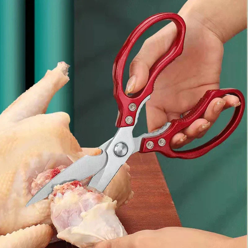 Japanese Stainless Steel Kitchen Scissors for Culinary Tasks