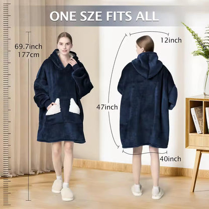 CozyWear Blanket Hoodie – Plush Oversized Fleece Sweatshirt