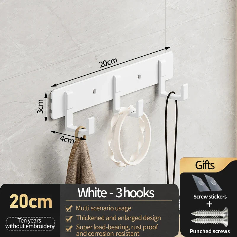 Wall and Door Coat Hooks – Aluminum Hangers for Entryway and Closet, Space-Saving and Durable