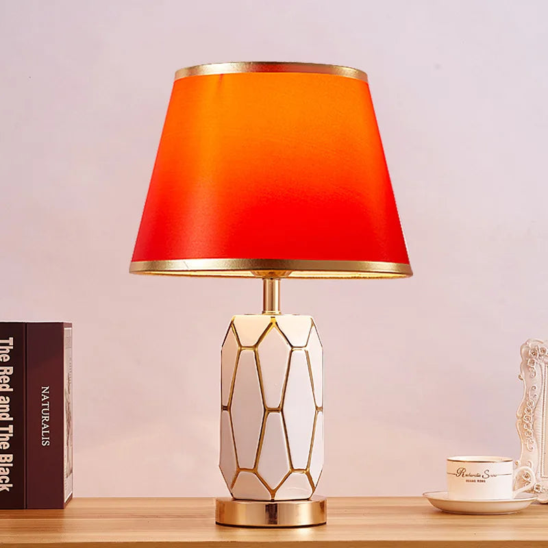 Modern Ceramic Table Lamp for Bedroom and Living Room – Warm Decorative Light