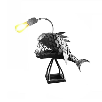 Handcrafted Adjustable Fishing Design Table Lamp – Rustic Light Fixture