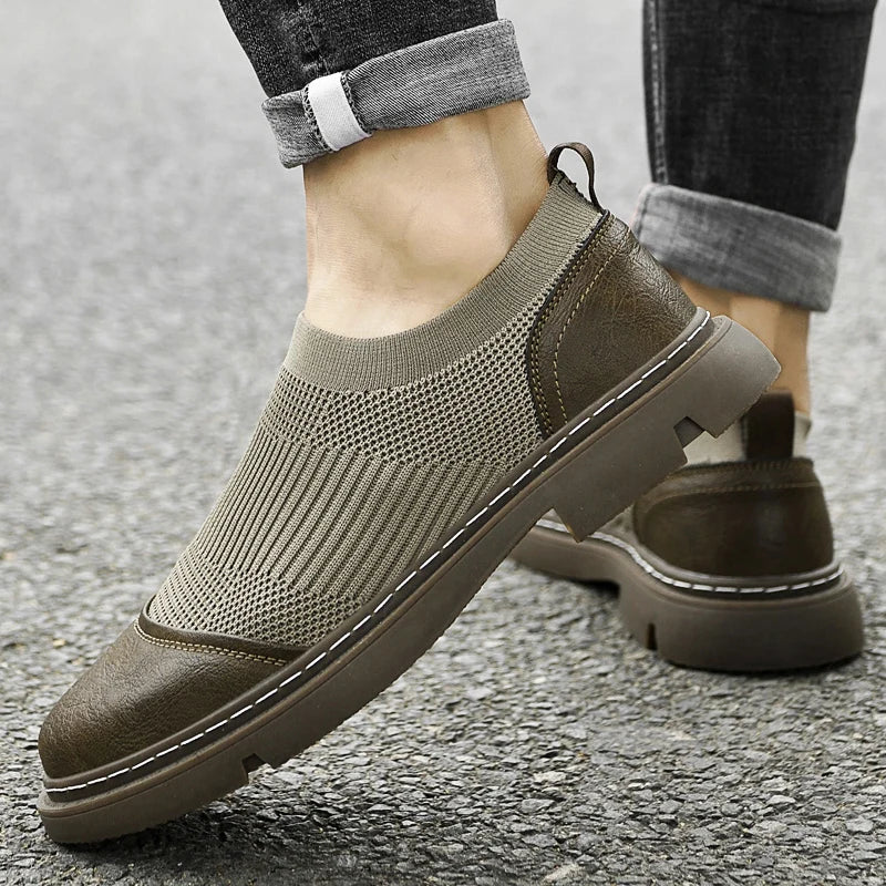 Versatile Soft Leather and Mesh Loafers for Every Occasion