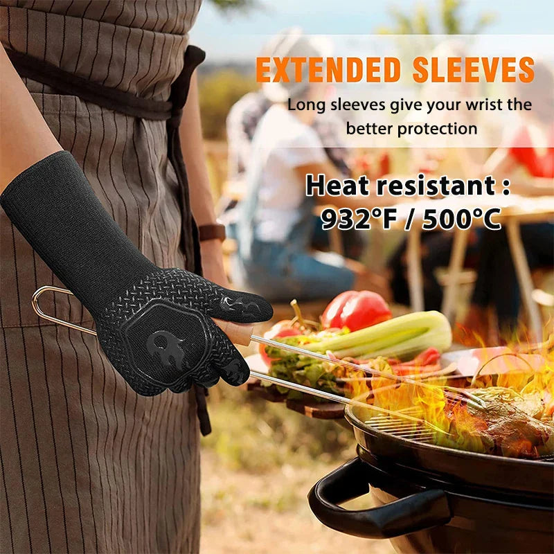 Heat-Resistant Grill Gloves – Non-Slip, Comfortable, Up to 800°C for BBQ, Oven & Outdoor Cooking