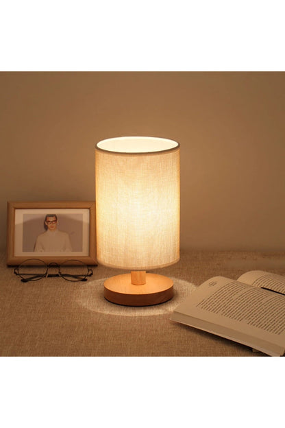 Elegant Fabric Shade Table Lamp | LuminaGlow