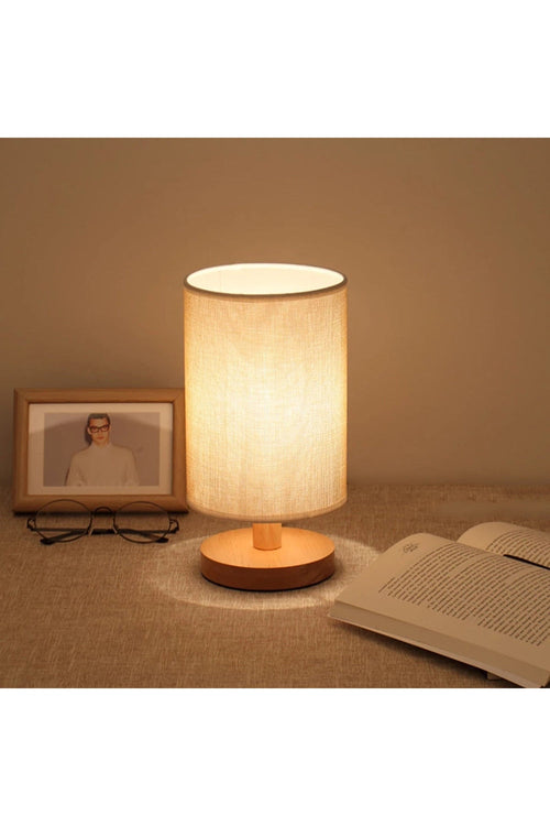 Elegant Fabric Shade Table Lamp | LuminaGlow