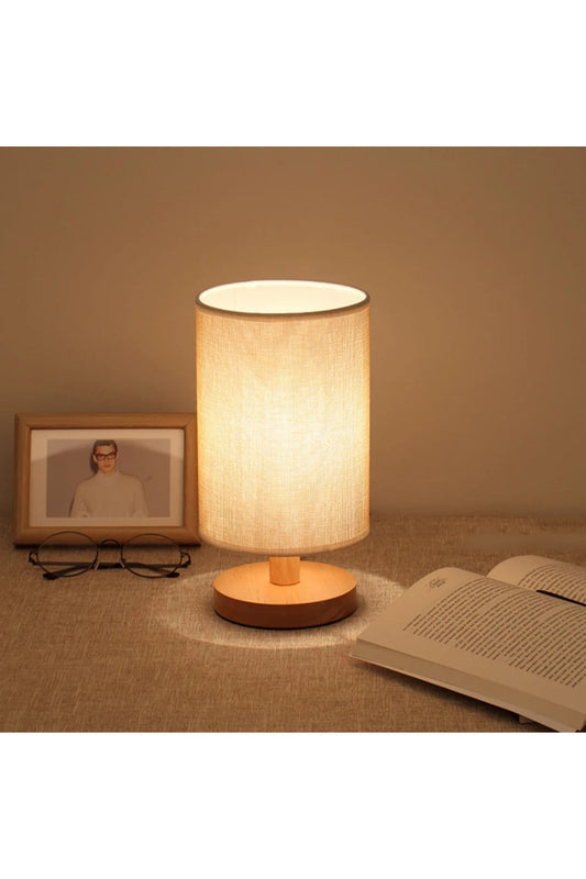 Elegant Fabric Shade Table Lamp | LuminaGlow