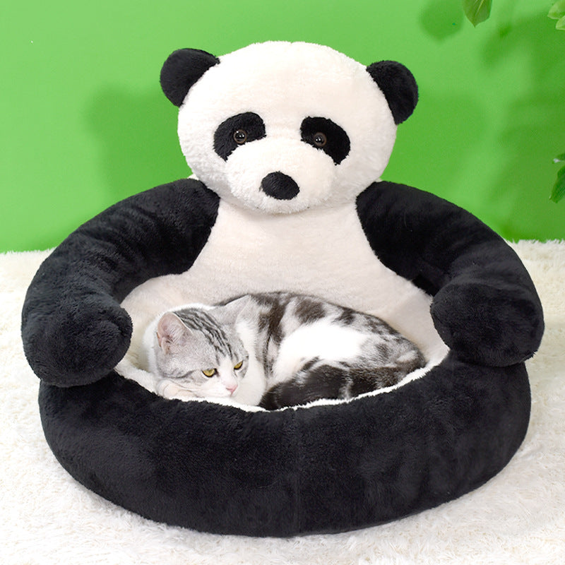 Plush Bear-Shaped Winter Dog Bed – Last Day Discount
