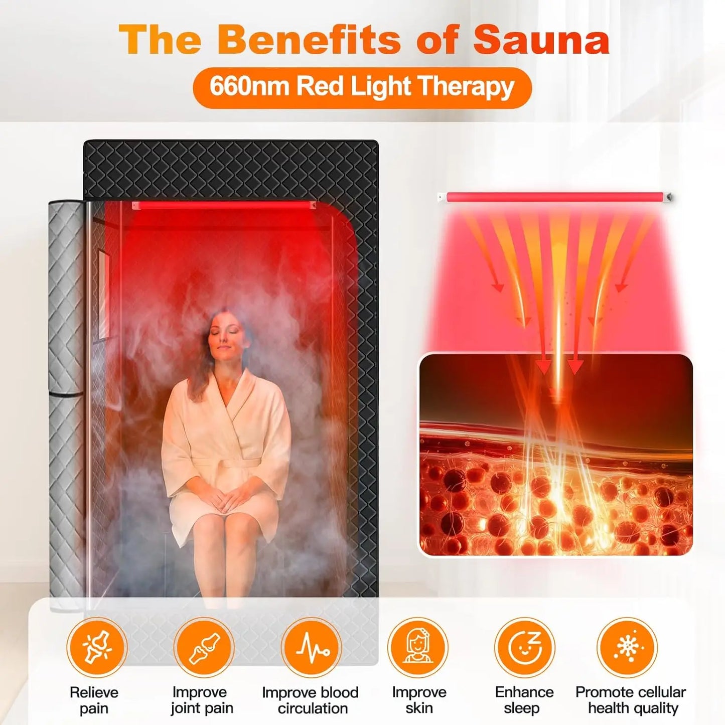 Infrared Home Sauna Tent with 2.5L Steam Generator, Chair, 9 Heat Settings & 99-Minute Timer