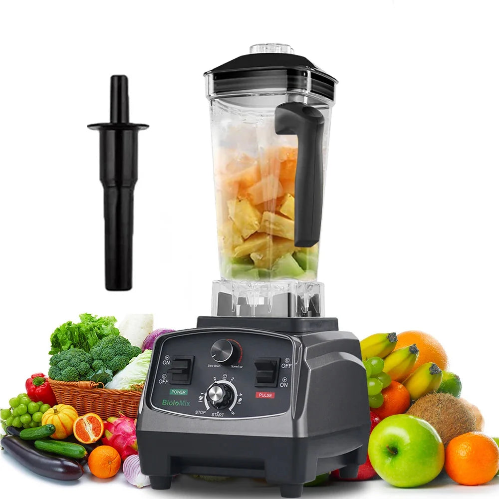 High-Power 2200W Blender with 2L Jar, 6-Blade Design, Timer, Ice Crusher