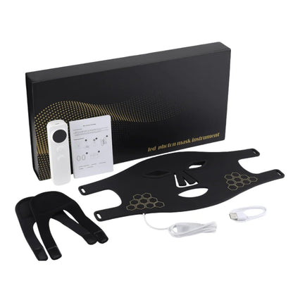 Facial Mask with 72 LEDs - Red, Blue, and 850nm Near-Infrared Light, 3 Levels, 4 Settings & Timer from 5 to 20 Minutes