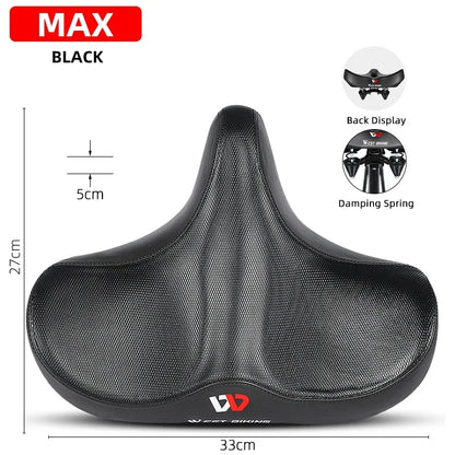 Ergonomic Wide Bicycle Seat – Shock-Absorbing Comfort for Urban and Trail Riding
