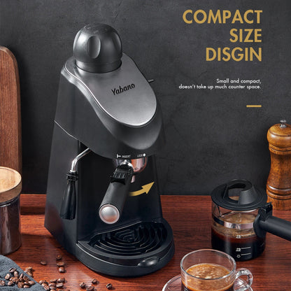 Espresso Maker with 3.5 Bar Pressure, Milk Frother & 4-Cup Capacity