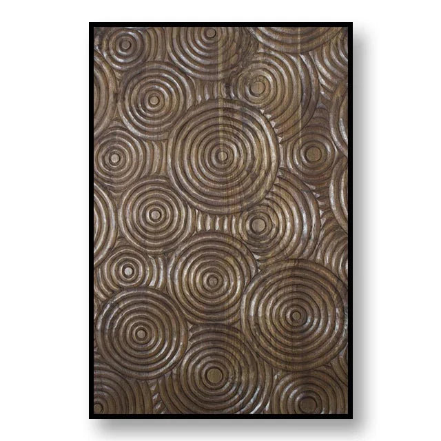 Sophisticated Black and Gold Tree Ring Canvas Art for Home
