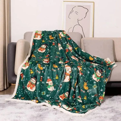 Christmas Blanket in Nordic Style - Soft Jacquard Knit Throw