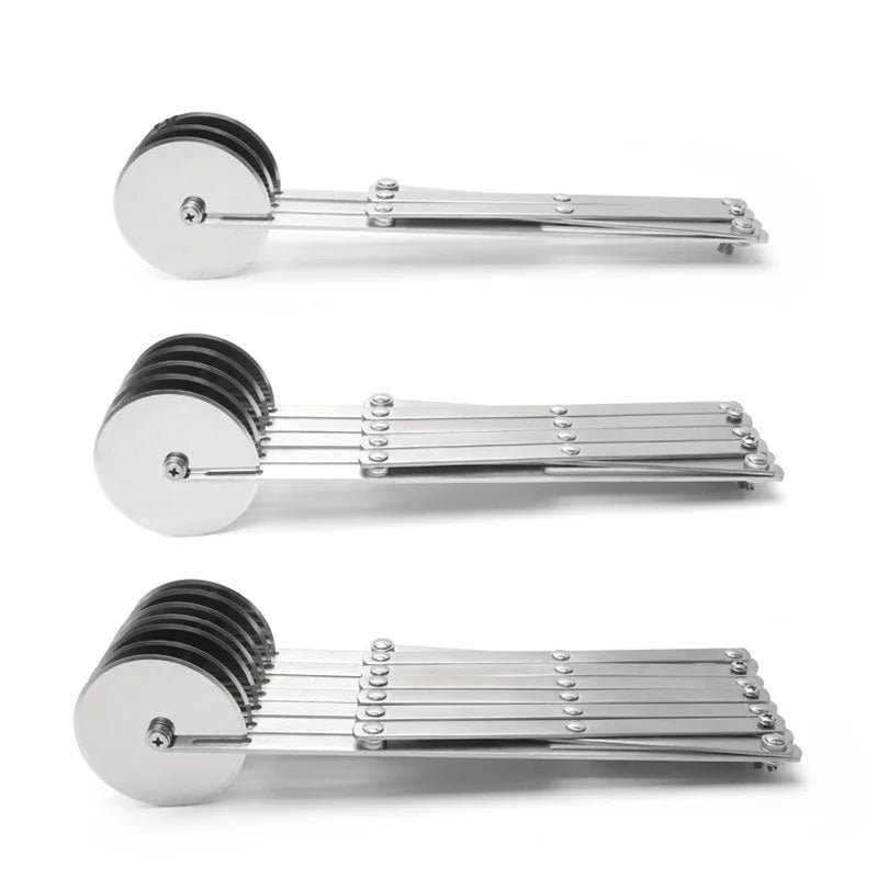 Dough Cutter | Adjustable Stainless Steel | 3-7 Wheels | For Pizza, Brownies & Pastries