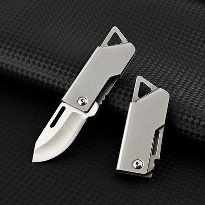 Compact Stainless Steel Folding Knife – Portable EDC for Camping and Survival