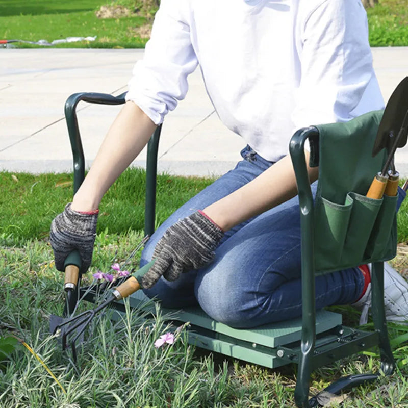 Sturdy Garden Kneeler with Padded Seat - Portable & Foldable