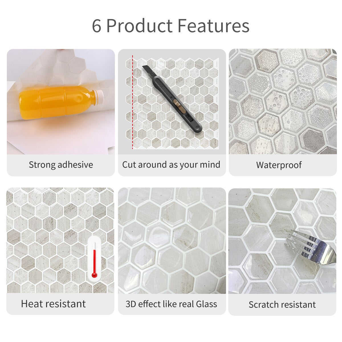 Stylish 3D Hexagonal Wall Decals for Modern Spaces
