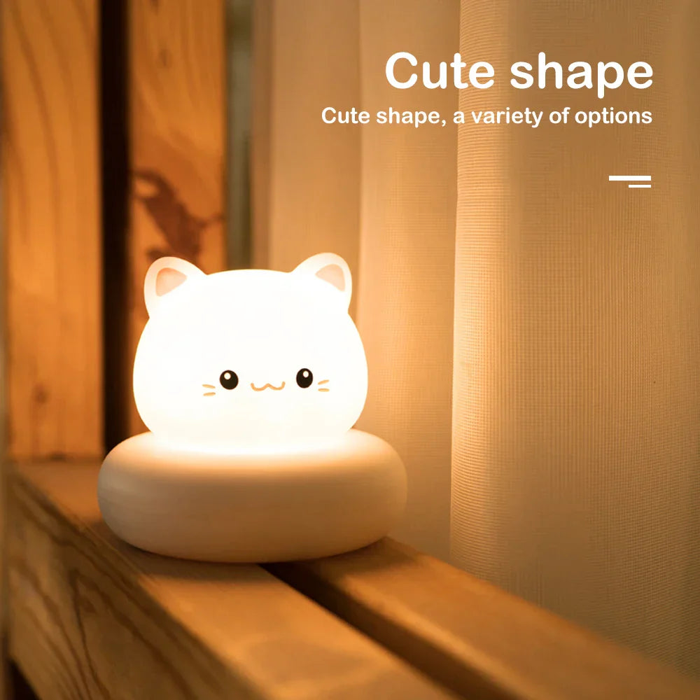 Rechargeable LED Night Light – Dimmable, Portable for Nursery & Feeding, Warm White