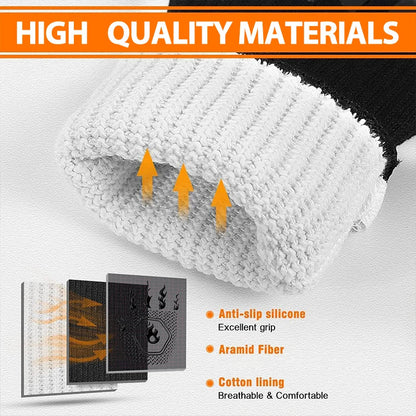 Heat-Resistant Grill Gloves – Non-Slip, Comfortable, Up to 800°C for BBQ, Oven & Outdoor Cooking