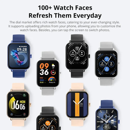 Smartwatch with Voice Calling | 1.9" HD Screen, 24H Health Tracking, 100+ Sports Modes, Bluetooth Calling | IP68 Waterproof